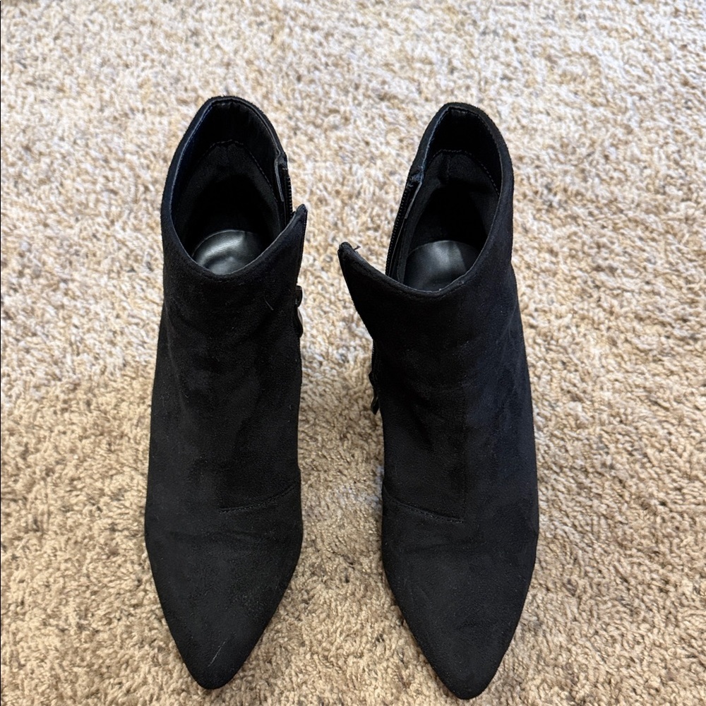 ASOS Black Suede Ankle Booties - Picture 2 of 4